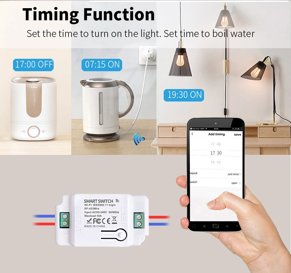 The TUYA smart switch-off device features wireless touch, Wi-Fi, remote control via the APP, and Alexa voice control