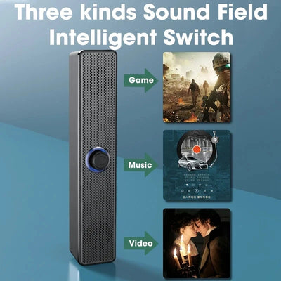 Soundbar Computer PC TV Laptop Desktop Wired Wireless Bluetooth Speaker Sound Box Bar Music Portable Caixa De Som Audio System