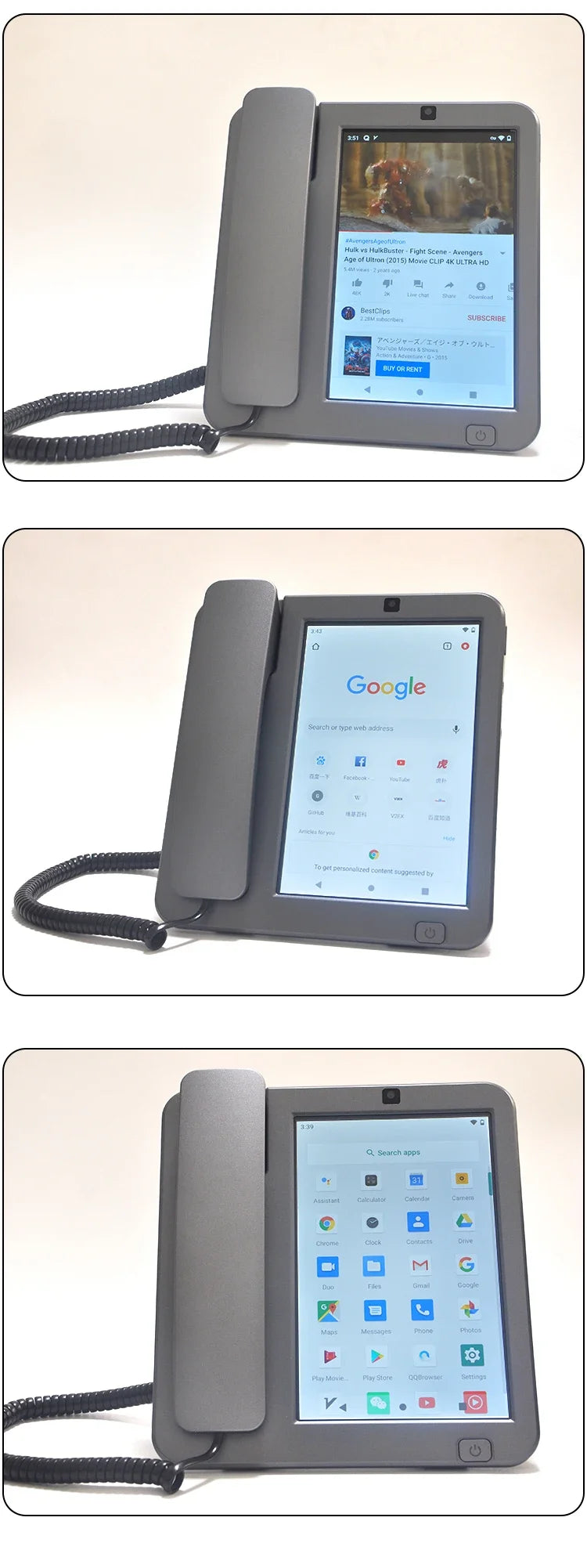 4G Android 10 vivid 8 inch IPS touch screen  Fixed Wireless Cordless Desktop Phone with VoLTE, WIFI,BT HOTSPOT  for home eldly