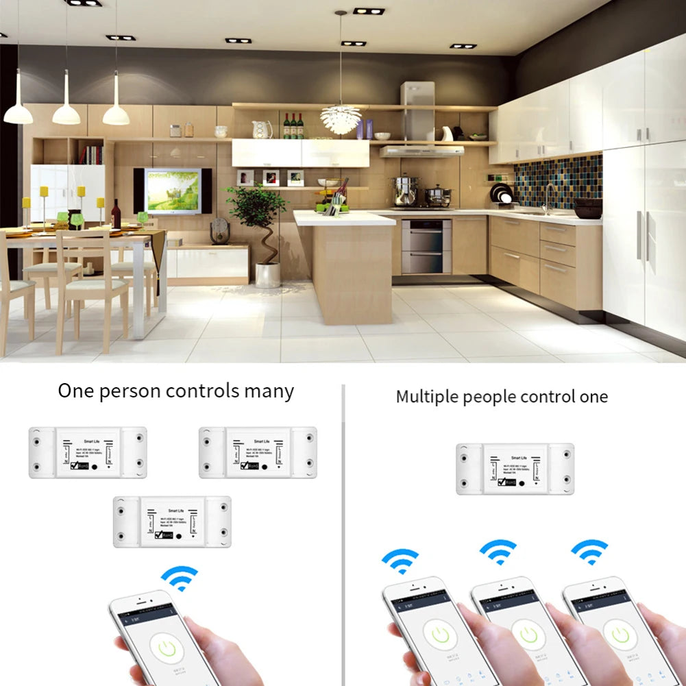 Smart WiFi Switch for Lights and Appliances Timer Functionality Manage Remotely via Smartphone or Voice Commands
