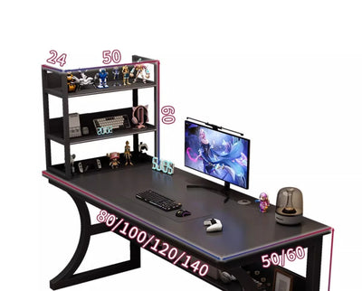 Ergonomic Gaming Computer Desk Home Office Study Station Table Cable Management  Desks Escritorio Blanco Con Cajones Furniture