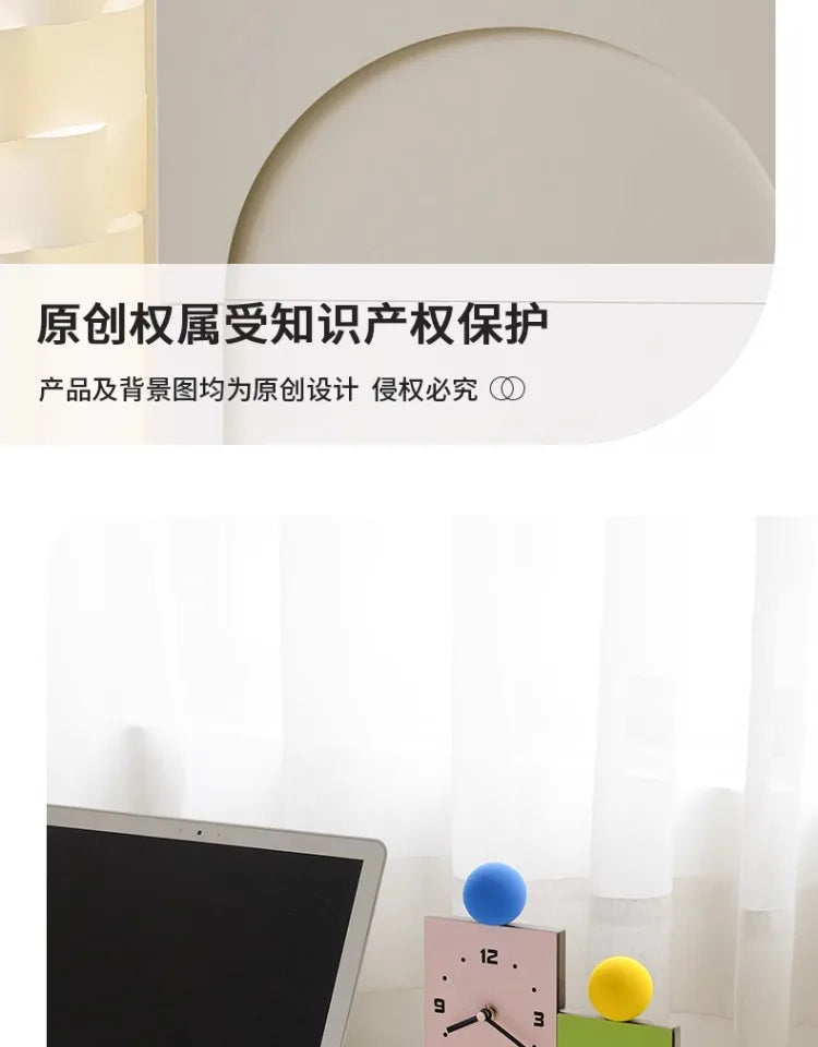 Modern Creative Office Desktop Clock Porch Ornaments Bedroom Living Room Table Desk Clocks Watch Gifts Home Decoration
