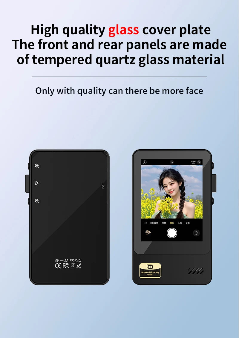 Smartphone Wireless Magnetic Monitor Screens Device Rear Camera Selfie for Phone Vlog Live Stream Video Recording Screen Phone