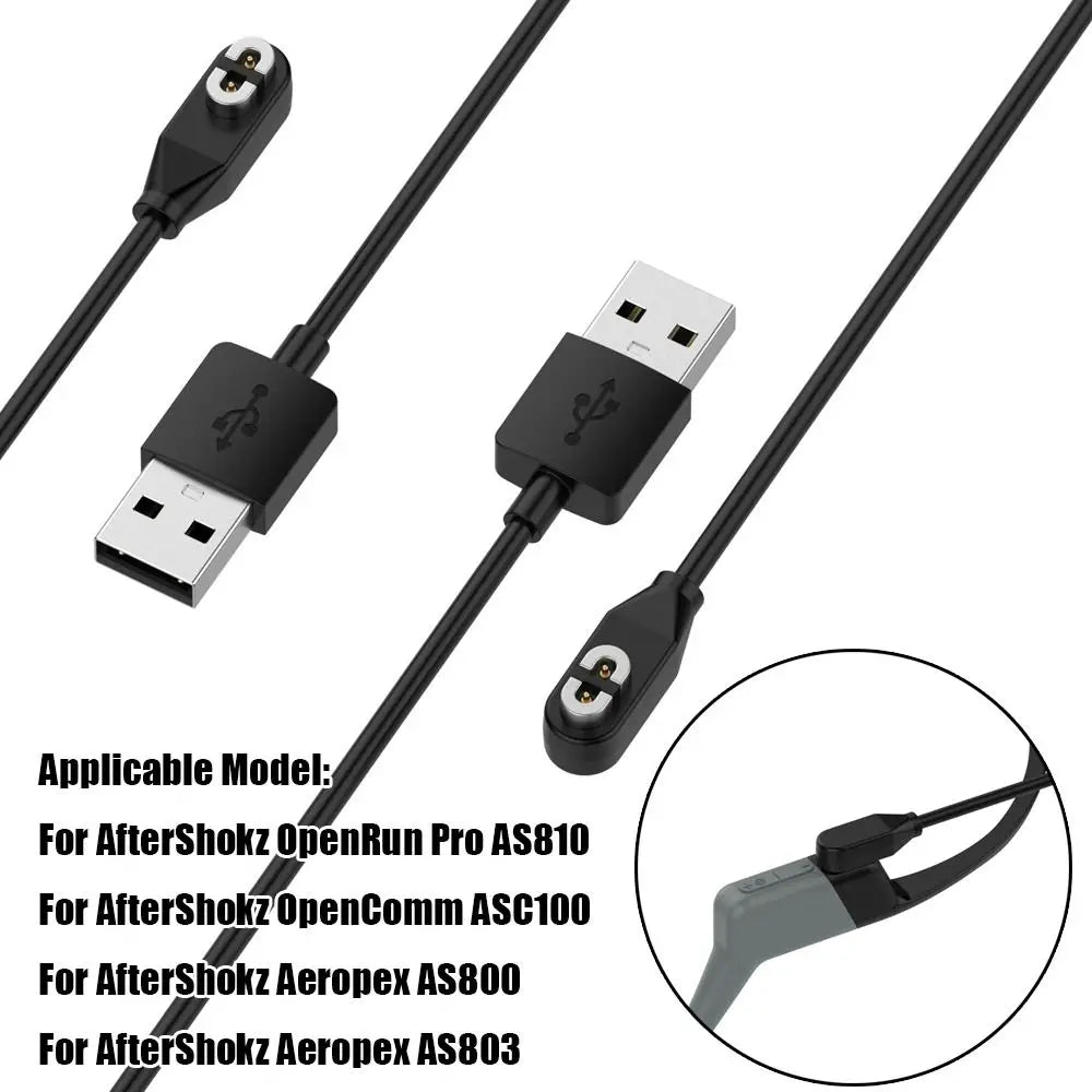 Earphone Accessories Fast Charging Cord Bone Conduction Headphones Charger Adapter USB Cable Dock For AfterShokz Aeropex AS800