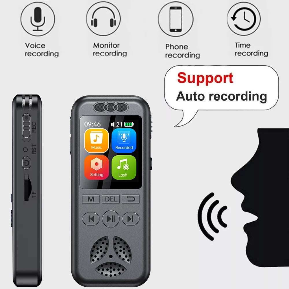 New Digital Audio Voice Recorder MP3 Player Noise Reduction Voice Activated Audio Recorder Sound Recorder For Lecture Interview