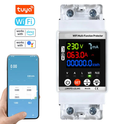 Smart WiFi Automatic Reclosuring Protector Intelligent Circuit Breaker Single Phase Reclosing Switch Voltage Protective Device
