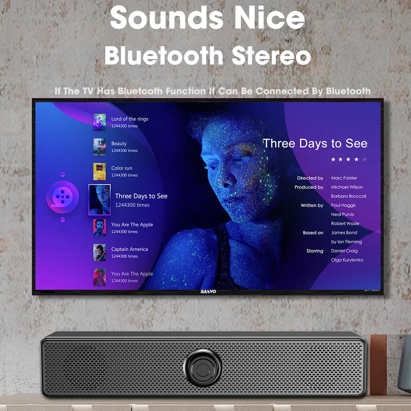 Soundbar Computer PC TV Laptop Desktop Wired Wireless Bluetooth Speaker Sound Box Bar Music Portable Caixa De Som Audio System