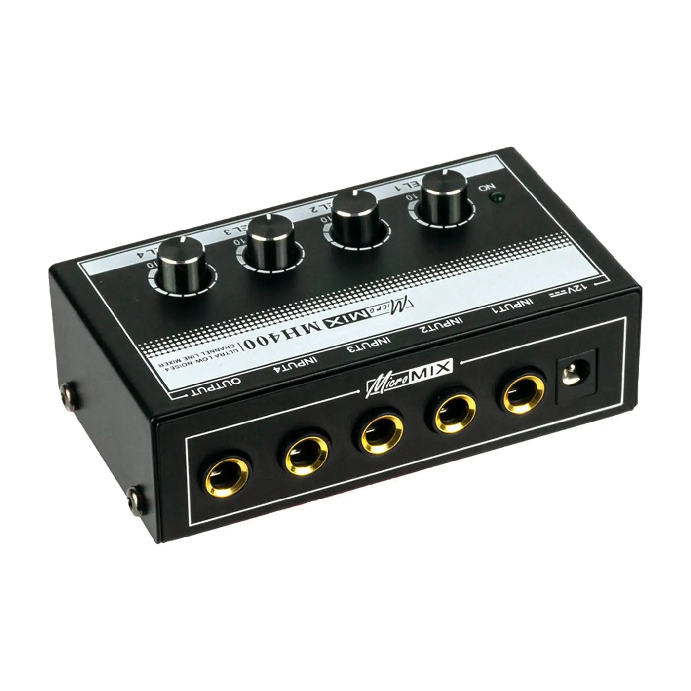 Sound Mixer 4 Channel Line Mixer Professional Audio Sound Mixer Audio Amplifier for Microphone Musical Instruments Guitar Bass