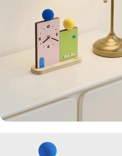 Modern Creative Office Desktop Clock Porch Ornaments Bedroom Living Room Table Desk Clocks Watch Gifts Home Decoration